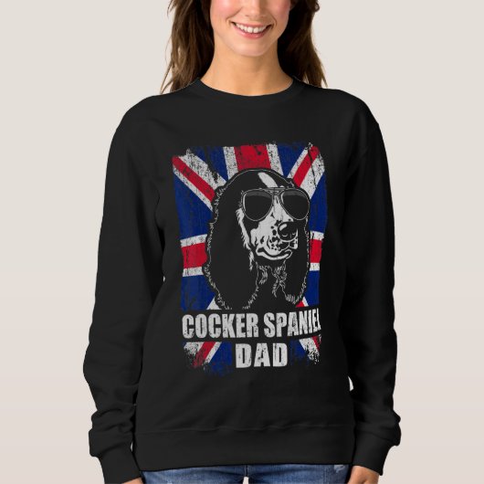 Mens Cocker Spanischer Vater Coole Flagge des Vere Sweatshirt (Vorderseite)