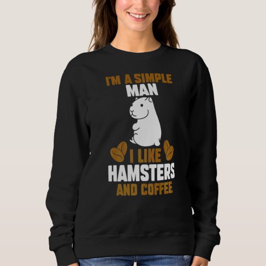 Mens Coffee Hamster Sweatshirt (Vorderseite)