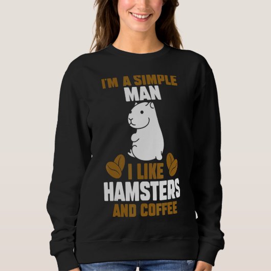 Mens Coffee Hamster Sweatshirt (Vorderseite)