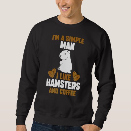 Mens Coffee Hamster Sweatshirt (Vorderseite)