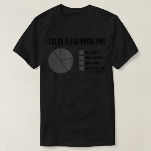 Mens Color Blind Problems Pie Chart T-Shirt (Design vorne)