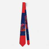Men's Colorful Floral Art Tie Krawatte (Vorderseite)