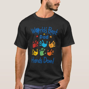 Mens Colorful Little Hands World ist der beste Vat T-Shirt