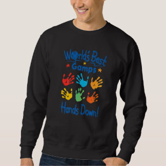Mens Colorful Little Hands Worldu2019s Best Gamps Sweatshirt