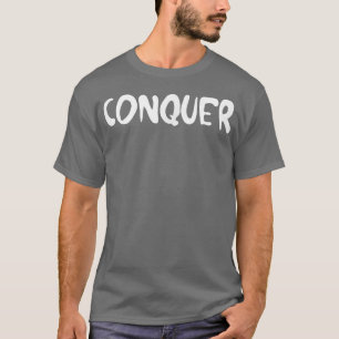 Mens CONQUER Gym Fitness Workout Bodybuilding Moti T-Shirt