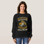 Mens Construction Worker Heavy Equipment Excavator Sweatshirt (Vorne ganz)