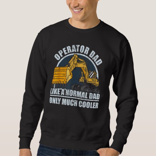 Mens Construction Worker Heavy Equipment Excavator Sweatshirt (Vorderseite)