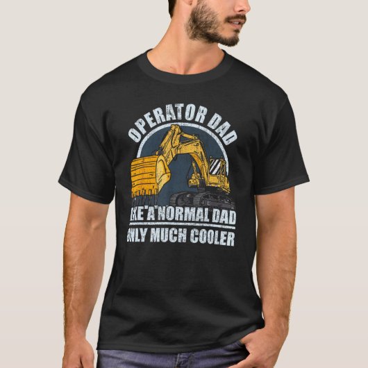Mens Construction Worker Heavy Equipment Excavator T-Shirt (Vorderseite)