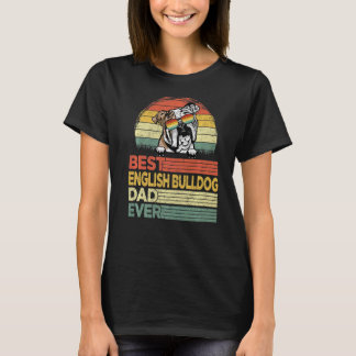 Mens Cool Best English Bulldog Vater je Vater T-Shirt