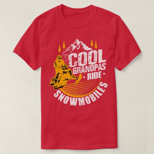 Mens Cool Grandpas Rafting Snowmobiles Gift Funny  T-Shirt (Design vorne)