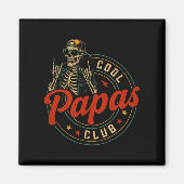 Mens Cool Papas Club Pregnancy Announcement Cool P Magnet (Vorne)