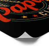 Mens Cool Papas Club Pregnancy Announcement Cool P Poster (Ecke)