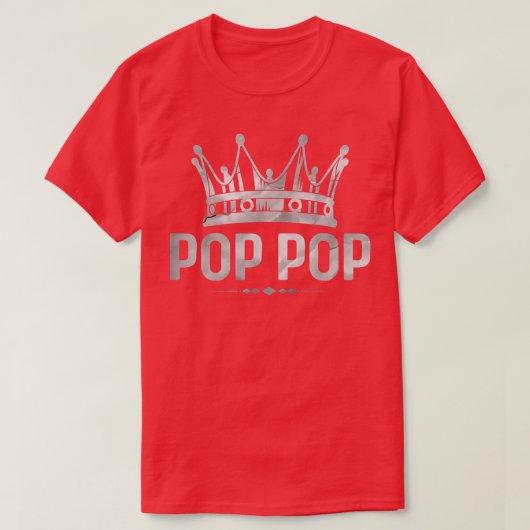 Mens Cool Pop Pop King Crown American Patriotic US T-Shirt (Design vorne)