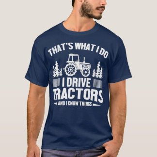 Mens Cooler lokaler Bauer I Drive Traktoren ich we T-Shirt