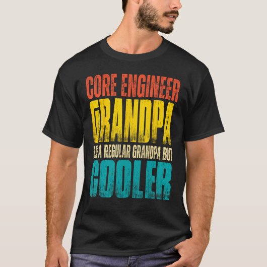 Mens Core Engineer Opa wie eine normale Großmutter T-Shirt (Vorderseite)