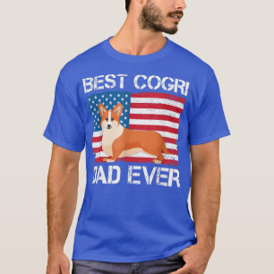 Mens Corgi Dog Vater Ever American Flag Hund Lover T-Shirt