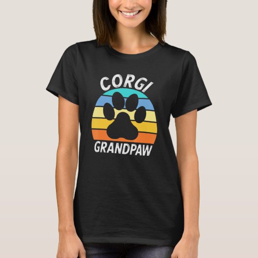 Mens Corgi Grandpa Welsh Pembroke Corgi Grandpaw T-Shirt (Vorderseite)