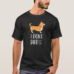 Mens Corgi I Dont Shed Thats Corgi Glitzer T-Shirt