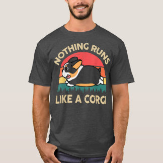Mens Corgi Nichts läuft wie ein drei farbiger Corg T-Shirt