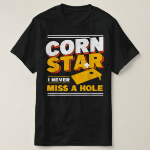 Mens Cornhole Star I Miss nie ein Loch T-Shirt