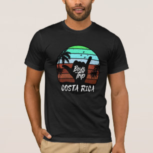 Mens Costa Rica Typ Ausflug Matching Surfer Shaka  T-Shirt