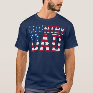 Mens Country Music Vater Vintag American Flag1737 T-Shirt