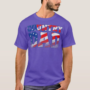 Mens Country Music Vater Vintag American Flag1741 T-Shirt