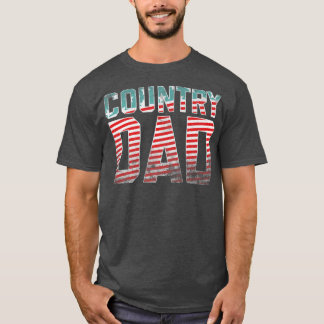 Mens Country Music Vater Vintag American Flag1748 T-Shirt