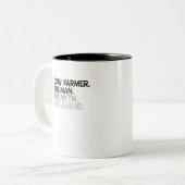 Mens Cow Bauer Daily The Man Myth Legend Geschenk Zweifarbige Tasse (Vorderseite Links)