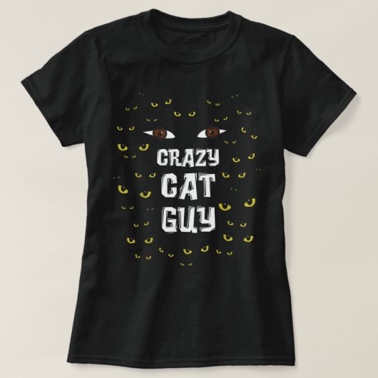 Mens Crazy Cat Typ _ Cat Daddy T - Shirt (Design vorne)