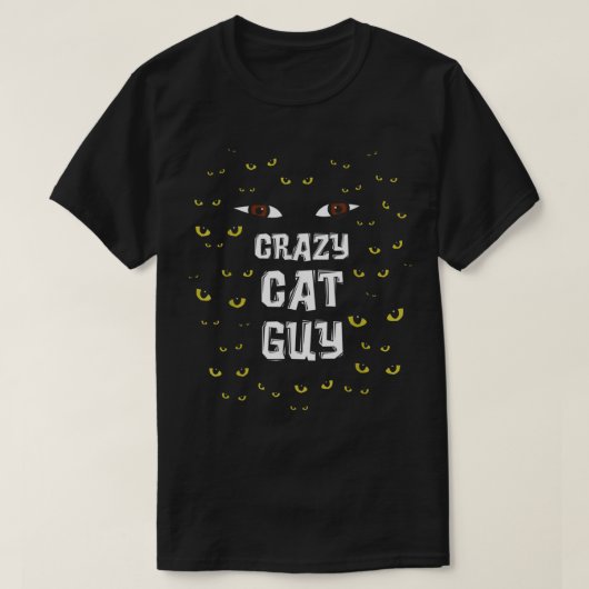 Mens Crazy Cat Typ _ Cat Daddy T - Shirt (Design vorne)