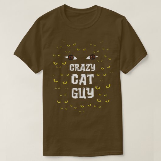 Mens Crazy Cat Typ & Cat Daddy  T-Shirt (Design vorne)