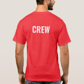 Mens Crew T Shirt Bulk Doppelseitig bedruckt Rot (Rückseite)