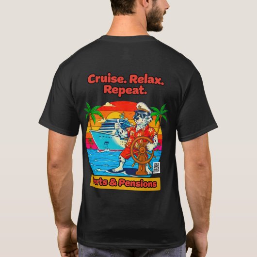 Mens Cruise Relax Repeat TShirt (Rückseite)