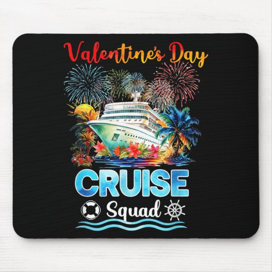 Mens Cruise Squad Valentine's Day Vacation Travel Mousepad (Vorne)