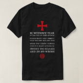 Mens Crusader Ritter Tempar Code THol T-Shirt (Design vorne)