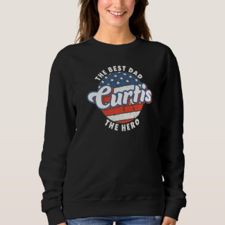 Mens Curtis Bester Vater US-Flagge Personalisierte Sweatshirt