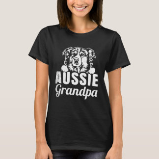 Mens Cute AUSSIE dog cute pet dog owner grandpa gr T-Shirt
