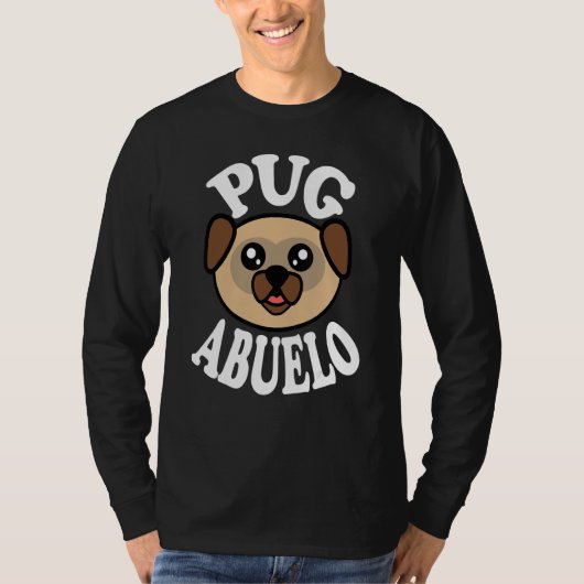 Mens Cute Pug Abuelo T-Shirt (Vorderseite)