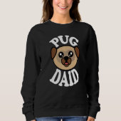 Mens Cute Pug Daid Sweatshirt (Vorderseite)