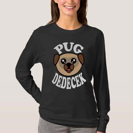 Mens Cute Pug Dedecek T-Shirt (Vorderseite)
