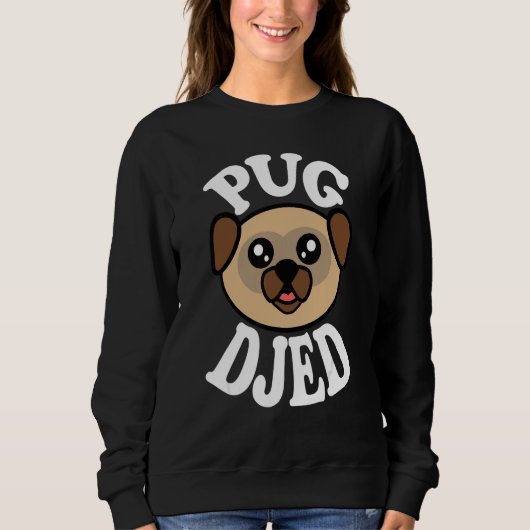 Mens Cute Pug Djed Sweatshirt (Vorderseite)