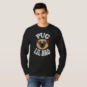 Mens Cute Pug Lil Bro   T-Shirt (Vorne ganz)