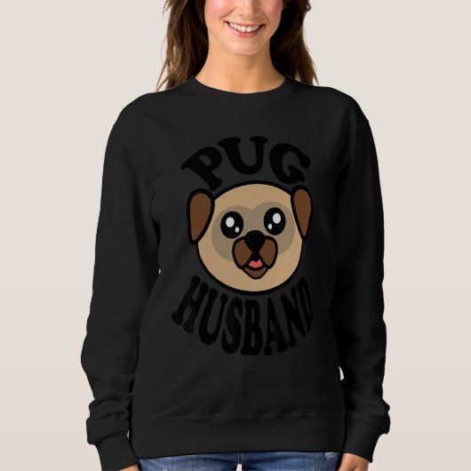 Mens Cute Pug   Pug Husband Sweatshirt (Vorderseite)