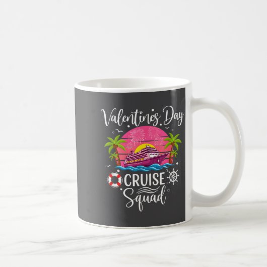 Mens Cute Valentines Day Cruise Squad 20026 Design Kaffeetasse (Rechts)
