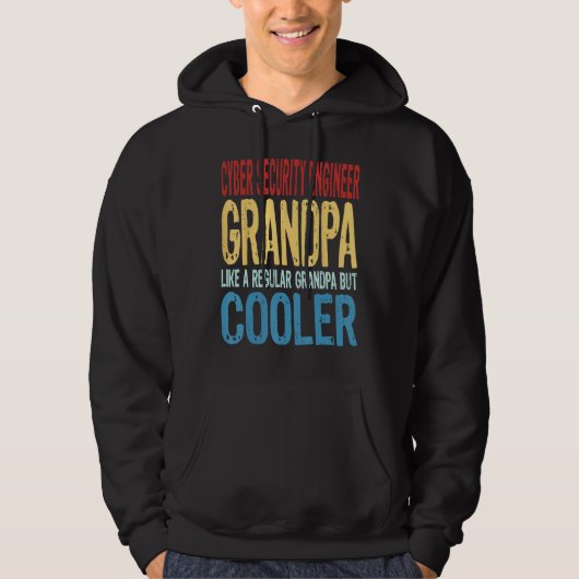 Mens Cyber Security Engineer Grandpa  Like a Grand Hoodie (Vorderseite)