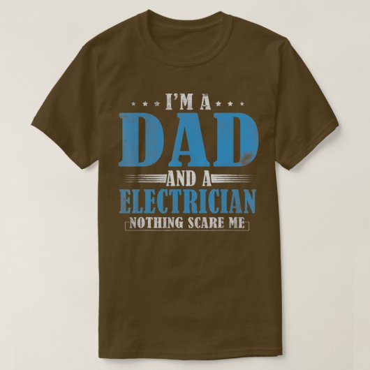 Mens Dad And Electrician Funny Electrician Dad Fat T-Shirt (Design vorne)
