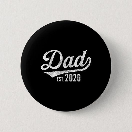 Mens Dad Est. 2020 Shirt - Expecting Baby Fathers Button (Vorderseite)