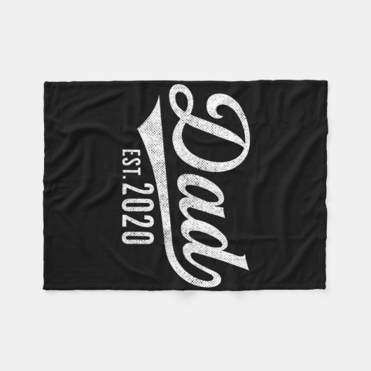 Mens Dad Est. 2020 Shirt - Expecting Baby Fathers  Fleecedecke (Vorderseite (Horizontal))