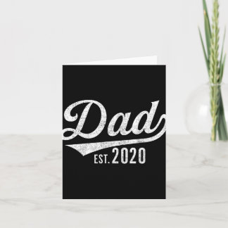 Mens Dad Est. 2020 Shirt - Expecting Baby Fathers Karte